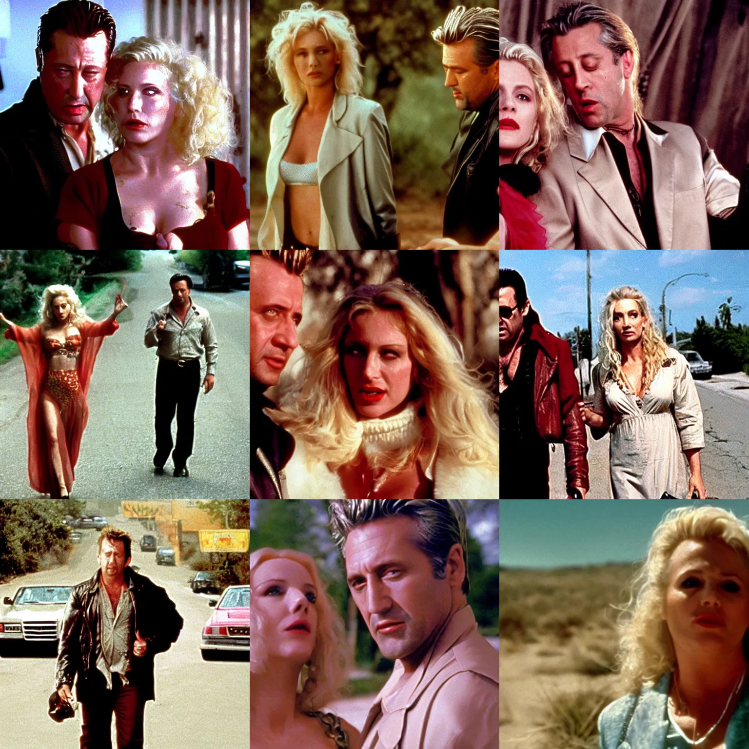 Prompt: a film still from wild at heart ( 1 9 9 0 )