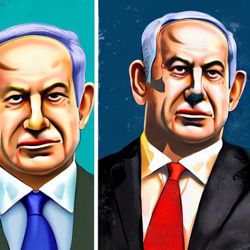 Image similar to a portrait of benjamin netanyahu as a superhero, relistic, 1 0 0 mm