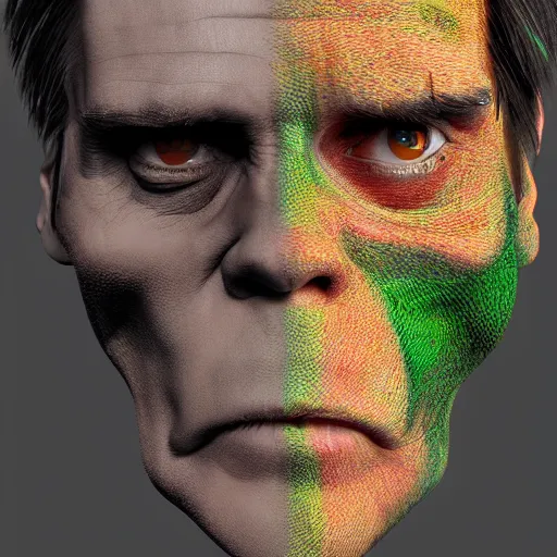 Image similar to digital art of Jim Carrey disguised as a chameleon, artstation,8k, detailed,hd,hq,award winning art