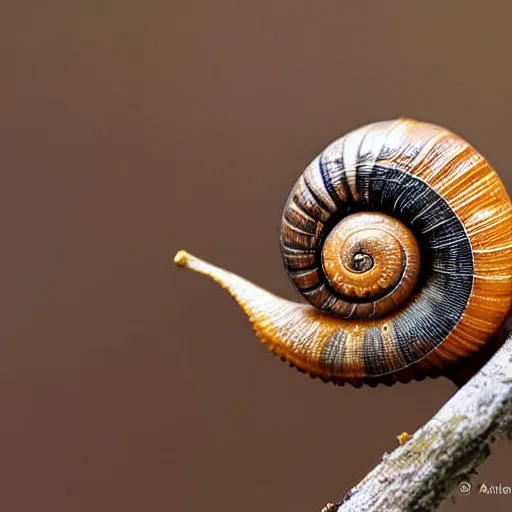 Prompt: A snail watching everything slowly decay while the time slowly reaches it's end