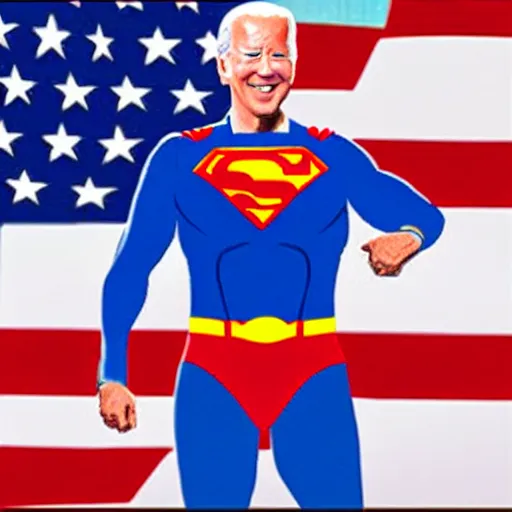 Image similar to joe biden as superman