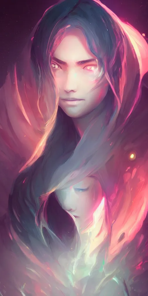 Image similar to beautiful young Himalayan woman, sad, futuristic, somber, iridescent sci-fi hoodie, by Makoto Shinkai and Wojtek Fus, by studio trigger, rossdraws, ambient occlusion