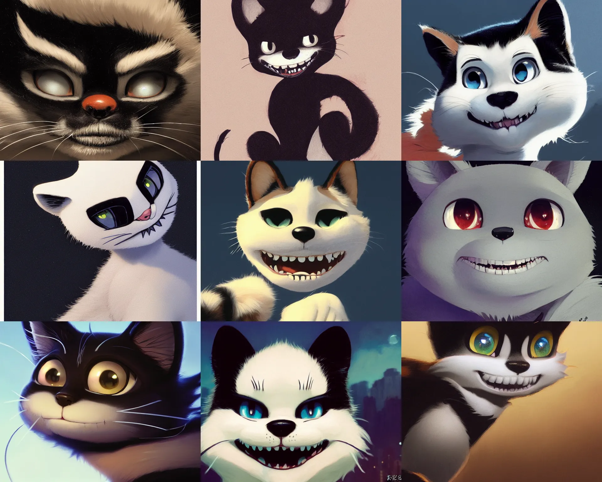 Prompt: felix the cat, magnificent, close up, details, sharp focus, elegant, highly detailed, illustration, by Jordan Grimmer and greg rutkowski and PiNe(パイネ) and 薯子Imoko and 香川悠作 and wlop and maya takamura, intricate, beautiful, Trending artstation, pixiv, digital Art