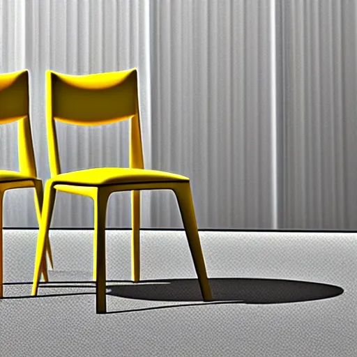 Image similar to three view design of a banana - shaped chair
