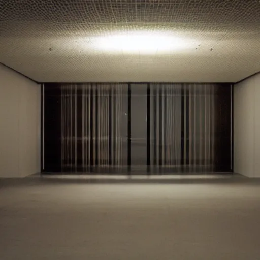 Image similar to robert irwin, mark rothko style light installation art in big building