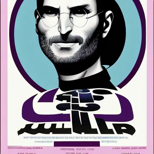 Prompt: steve jobs airbrushed 1 9 8 0 s retro band poster, artstation, ambient occlusion.