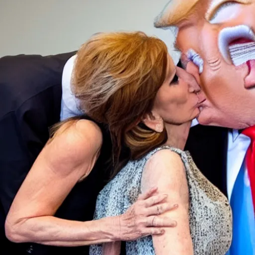 Prompt: Cristina Kirchner kissing Donald Trump