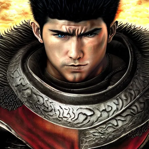 Prompt: hyper realistic photoshop photo edited by expert painting photorealistic shockingly amazing portrait of guts from berserk ,extremely detailed, made by wlop and maxwell boas