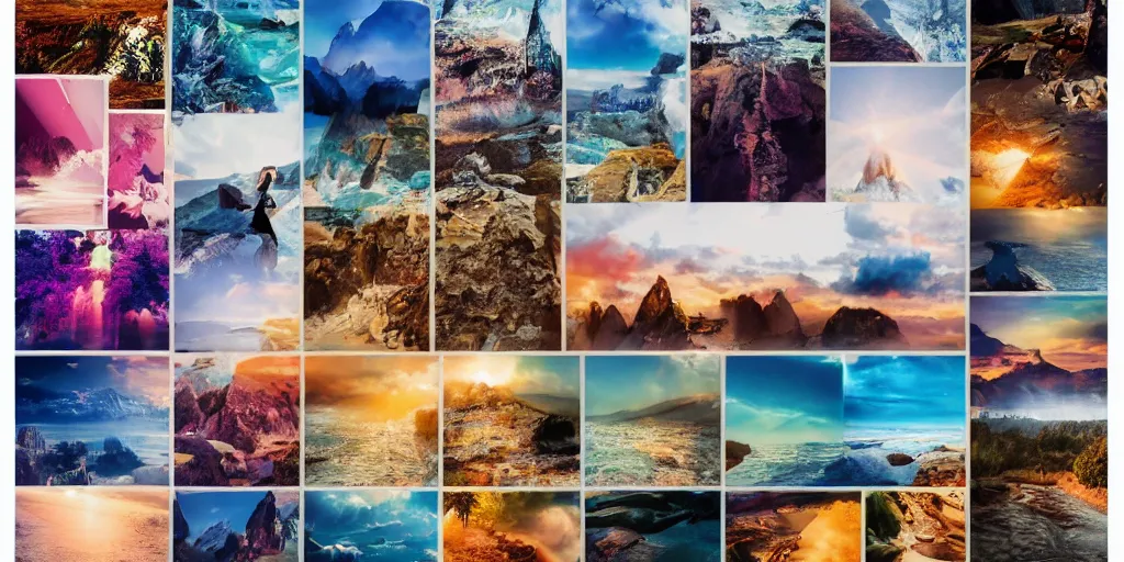 Image similar to beautiful photo collage poster 4 k