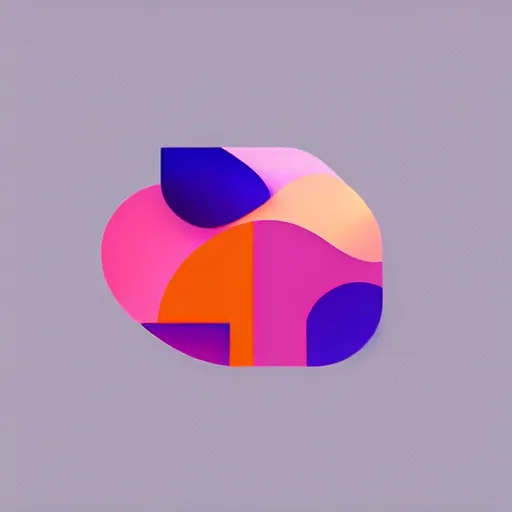 Image similar to beautful abstract shapes with soft gradients trending on dribbble