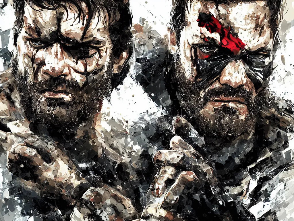 Prompt: Portrait of Venom Snake by Derek Gores, Trending on ArtStation