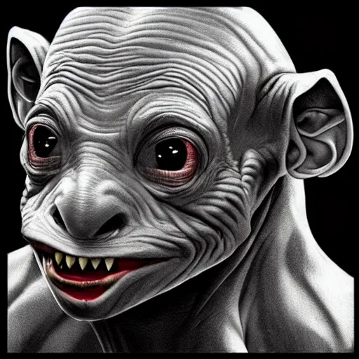 Image similar to “Anthony Fauci Sméagol large eyes, trending on artstation”