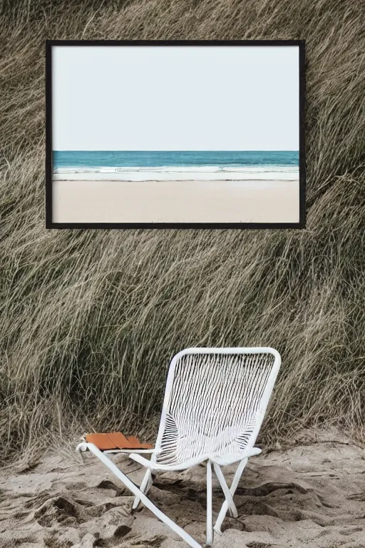Image similar to minimalist boho style art of a beach chair