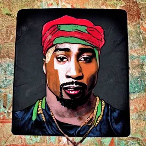 Image similar to 2 pac if he was a taco