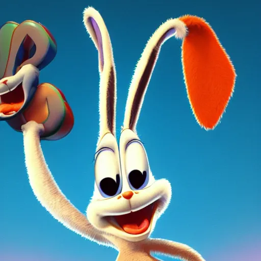 Image similar to bugs bunny rendered by pixar
