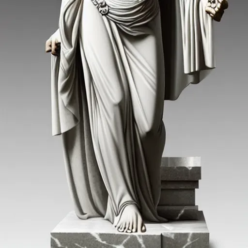 Image similar to cercei lannister as a greek marble statue