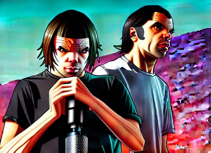 Prompt: Orelsan in a GTA V art by Stephen Bliss