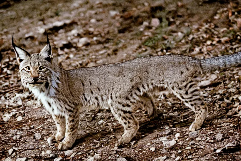 Prompt: a photo of a pignite lynx in its natural habitat, kodak ektachrome e 1 0 0 photography