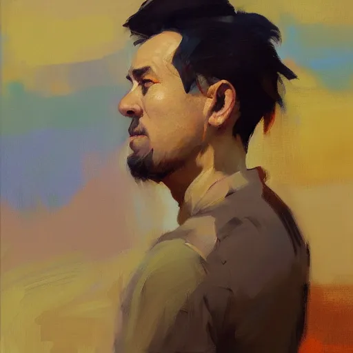 Image similar to greg manchess portrait of a man tripping and falling, profile picture, organic painting, sunny day, matte painting, bold shapes, hard edges, street art, trending on artstation, by huang guangjian, gil elvgren, ruan jia, randy vargas, greg rutkowski