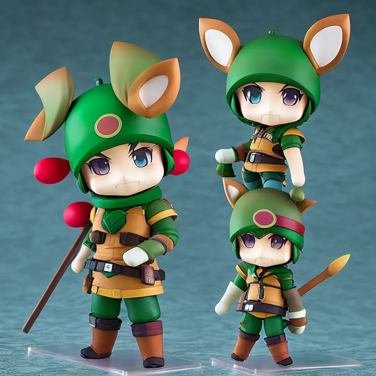 Image similar to teemo, an anime nendoroid of teemo, figurine, detailed product photo