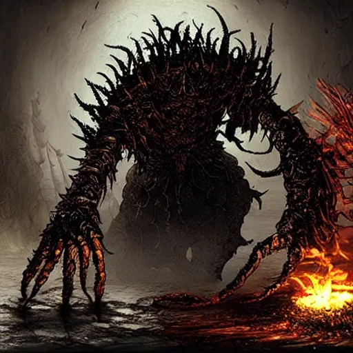 Image similar to crab monster, dark souls, elden ring