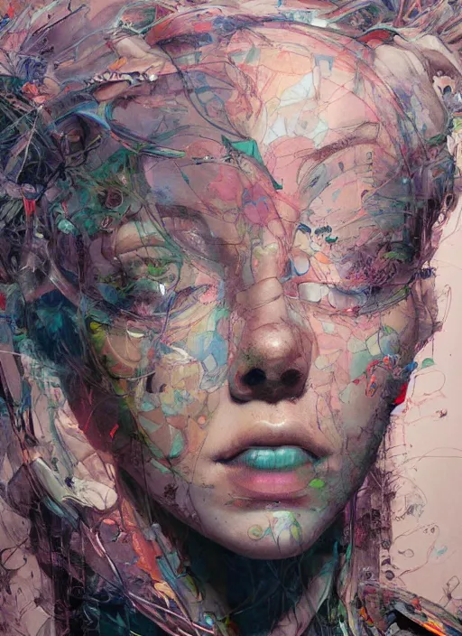 Image similar to monumental portrait soft light painted by yoshitaka amano, and erik jones, inspired by james jean, smooth texture, intricate oil painting, high detail illustration, sharp high detail, manga and anime 1 9 9 9