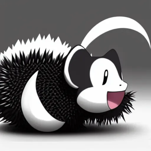 Image similar to A pokemon that looks like A hedgehog, covered with a layer of black Misty ，Trending on art station. Unreal engine.