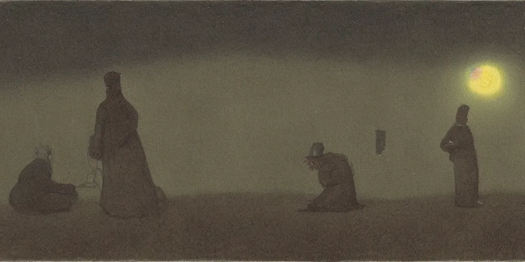 Image similar to strange aura in the style of Theodor Severin Kittelsen