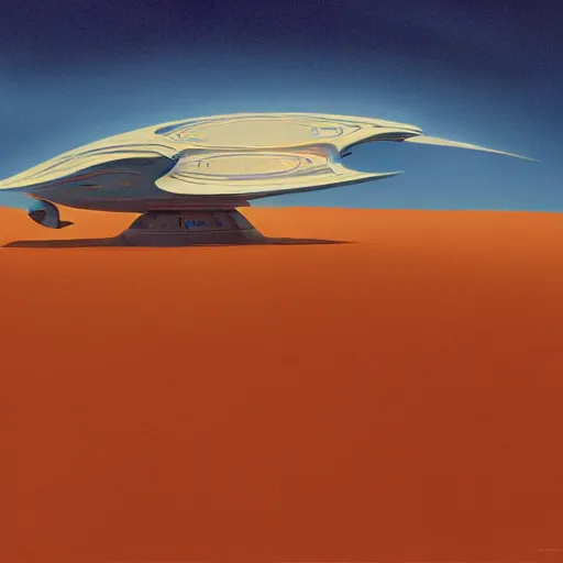 Prompt: detailed painting of dune movie spaceship, cinestill 5 0 d, 2 0 0 mm, jean giraud