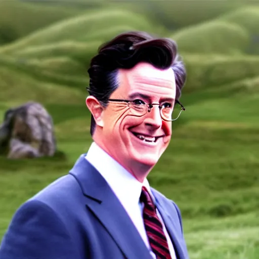 Prompt: stephen colbert in lord of the rings