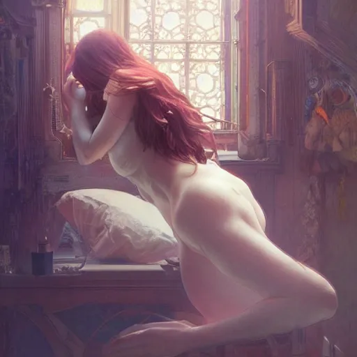 Image similar to I woke up in a world that had fragments of you. intricate, elegant, sharp focus, illustration, highly detailed, digital painting, concept art, matte, art by WLOP and Artgerm and Greg Rutkowski and Alphonse Mucha, masterpiece