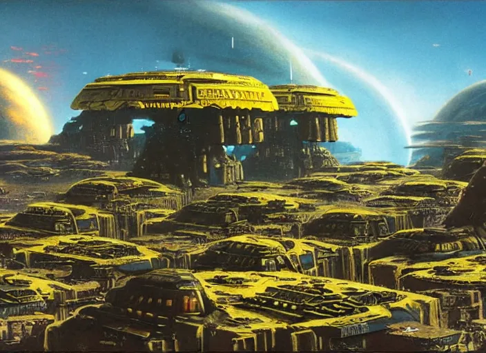 Prompt: imperium, matte painting, chris foss