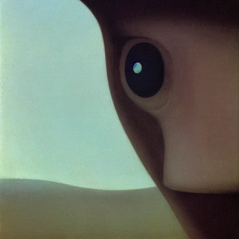 Image similar to closeup eye, Edward Hopper and James Gilleard, Zdzislaw Beksinski, Steven Outram highly detailed