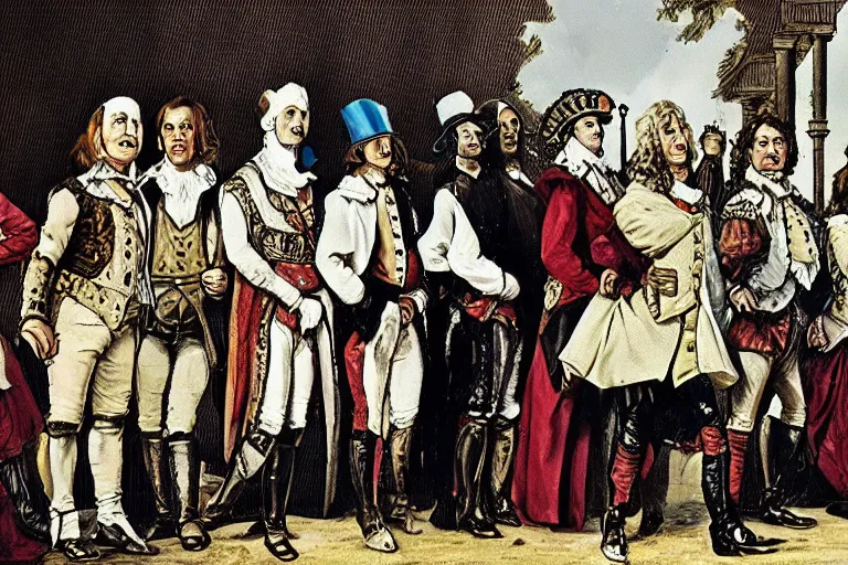 Image similar to monty python in the 1 8 th century