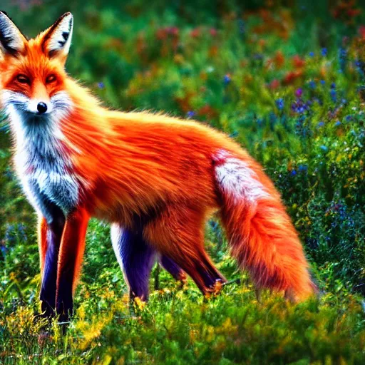 Prompt: ethereal fox, colorful, bright, award winning photo, 8k