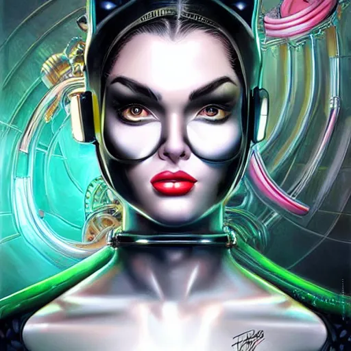 Image similar to lofi biopunk catwoman portrait, Pixar style, by Tristan Eaton Stanley Artgerm and Tom Bagshaw.