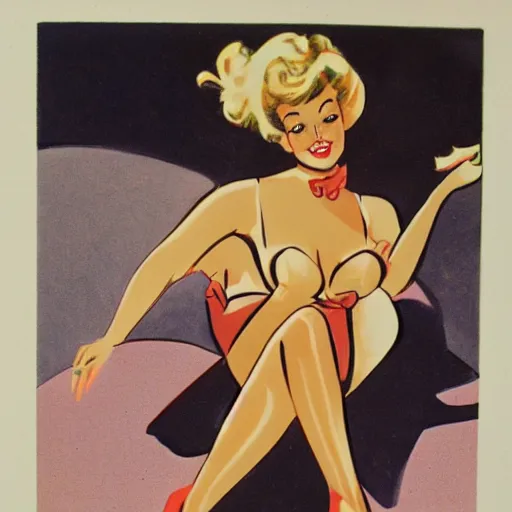 Image similar to a pinup in the style of olivia de berardinis.