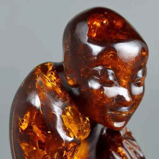 Image similar to detailed human figurine carved in amber