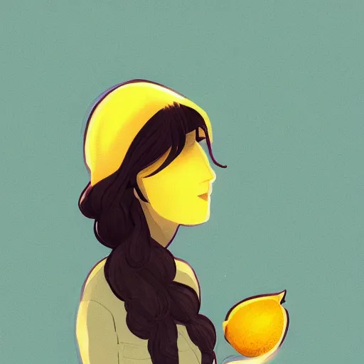 Prompt: 🍋 ❤️ , backlight, trending at artstation, trending art deviantart