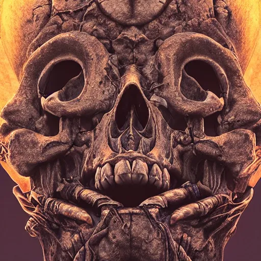 Image similar to portrait_of_a_melting_skull._intricate_abstract._intricate_artwork._by_Tooth_Wu_wlop_beeple_dan_mumford._octane_render_trending_on_artstat