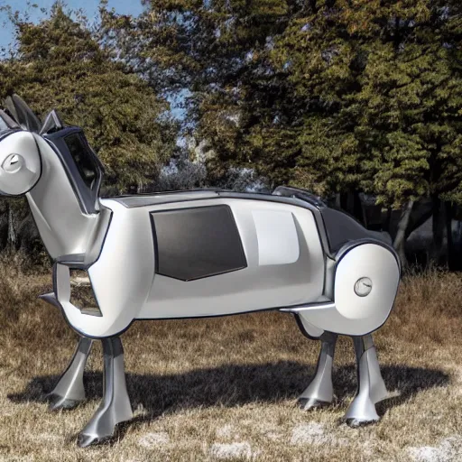 Prompt: photo of a car - horse hybrid