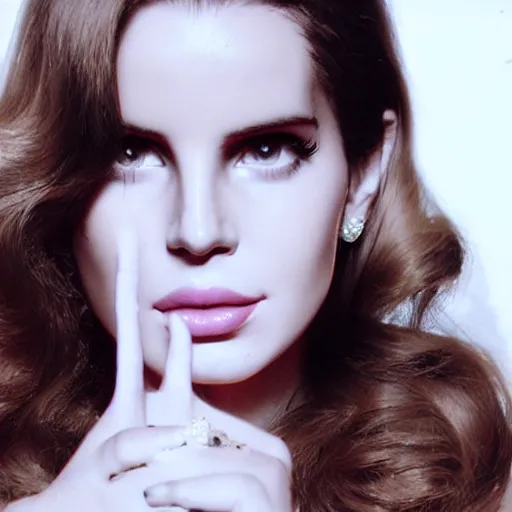 Image similar to Lana del rey in a hand cream commercial, photorealistic, detailed, studio