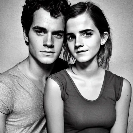 Image similar to the teenage offspring of henry cavill and emma watson, hyper detailed, realistic, photographic