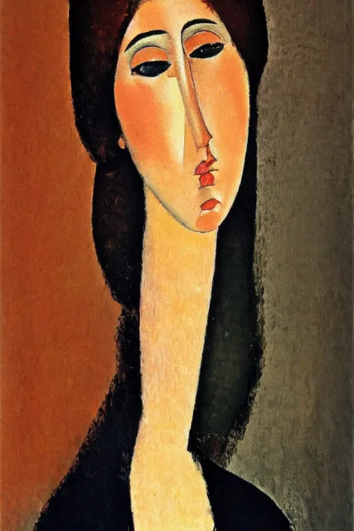 Prompt: woman portait by modigliani, intricate, highly detailed, hyper realistic, soft shadow