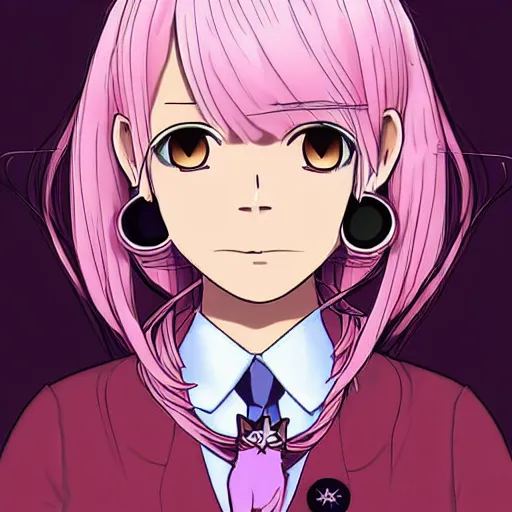 Image similar to digital card art of anime (cat) girl Joe Biden with cat ears surrounded by magic circles. Short hair. Pink hue. Highly detailed. Beautiful