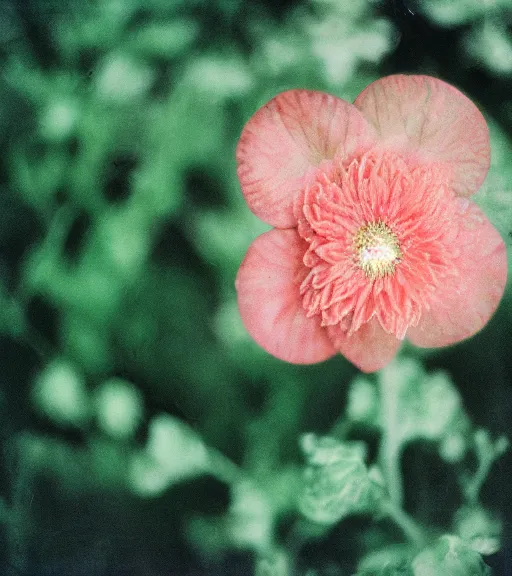 Image similar to human-flower hybrid, film photo, grainy, high detail, high resolution