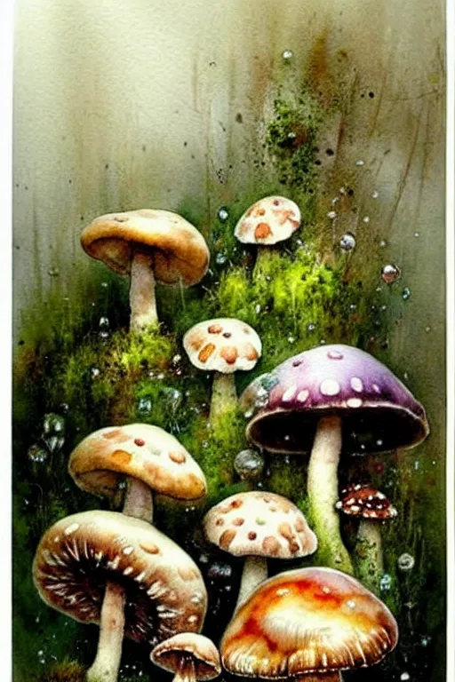 Image similar to soft muted colors!!!!!! ( ( ( ( ( ( watercolor giant flowers, giant mushrooms, moss granular dripping running. ) ) ) ) ) ) ) ) by jean baptiste monge!!!!!!!!!!!!!!!!!!!!!!!!!!!!!!