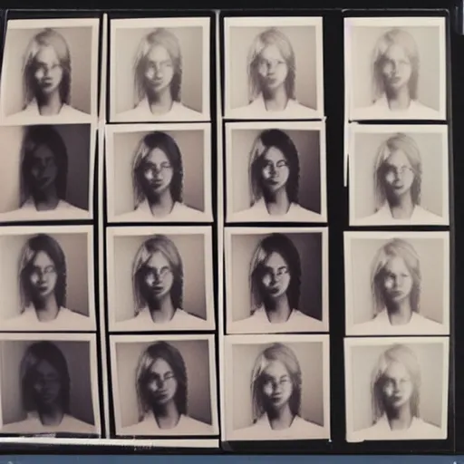 Prompt: a polaroid picture of andy warhol's spirit