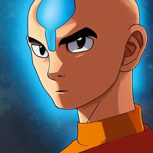 Prompt: Avatar Aang in the style of WLOP