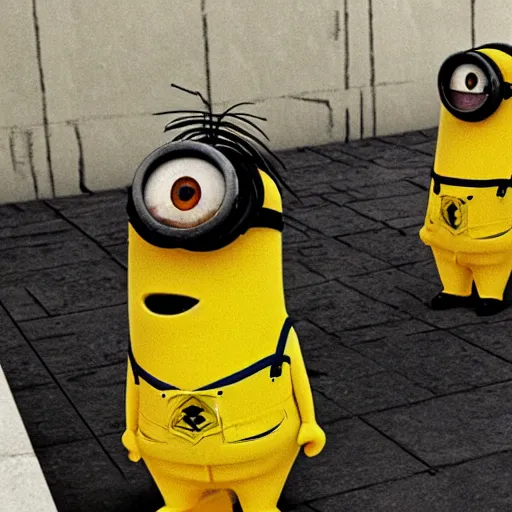 Image similar to minions sentenced for crimes against humanity in the hague